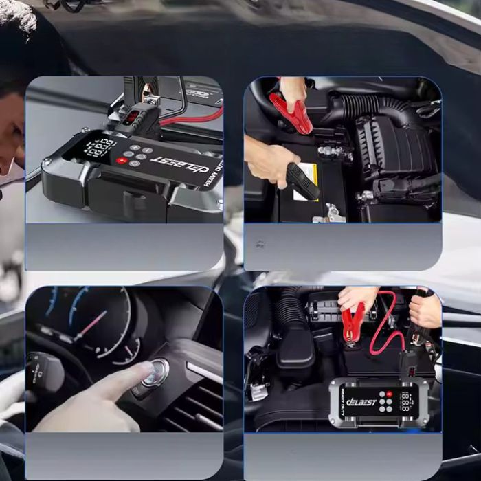 Booster de batterie Voiture Moto 6 en 1 avec gonfleur de pneu modèle B29 - Kit de démarrage de voiture 4