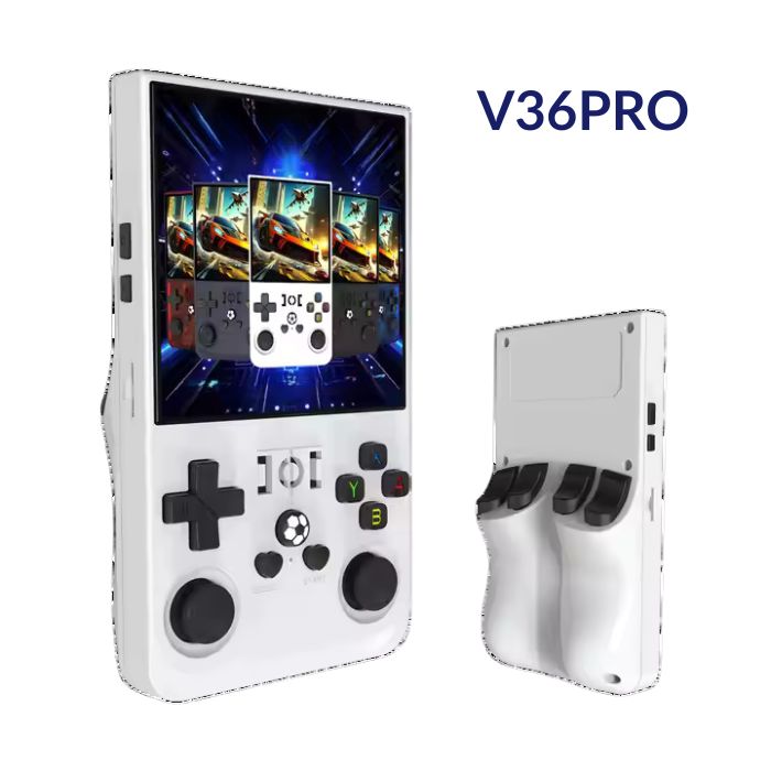 V36PRO max Console de jeu rétro portable 4.0 pouces 128GB Système d'émulateur préinstallé Divertissement de jeu portable Cadeaux pour enfants 3