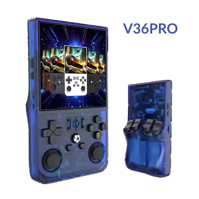 V36PRO max Console de jeu rétro portable 4.0 pouces 128GB Système d'émulateur préinstallé Divertissement de jeu portable Cadeaux pour enfants