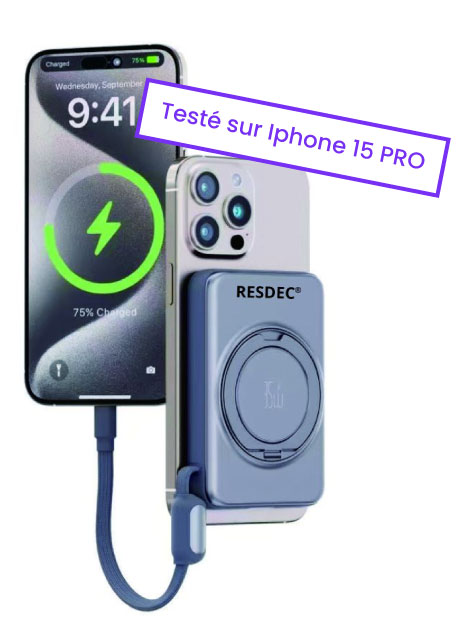 Batterie externe MagSafe 10 000 mAh testée sur iPhone 15 Pro